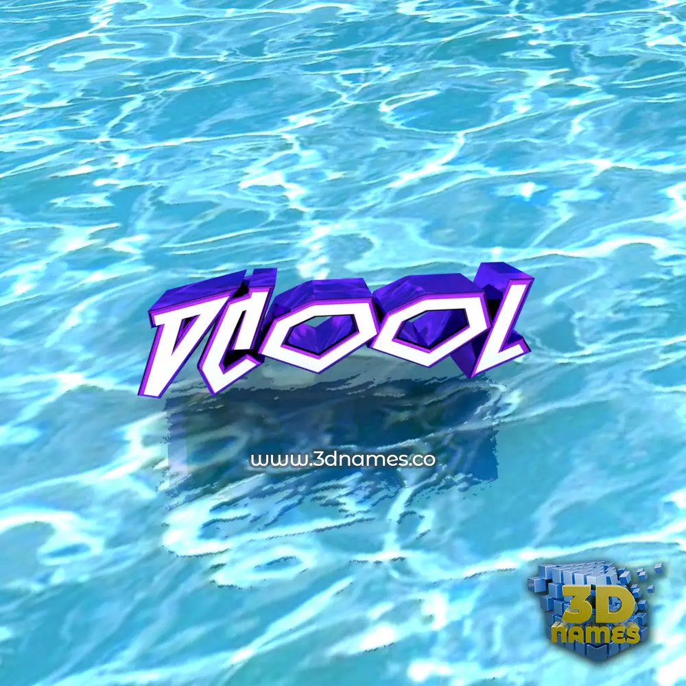 dcool in Water style - 3D name wallpaper