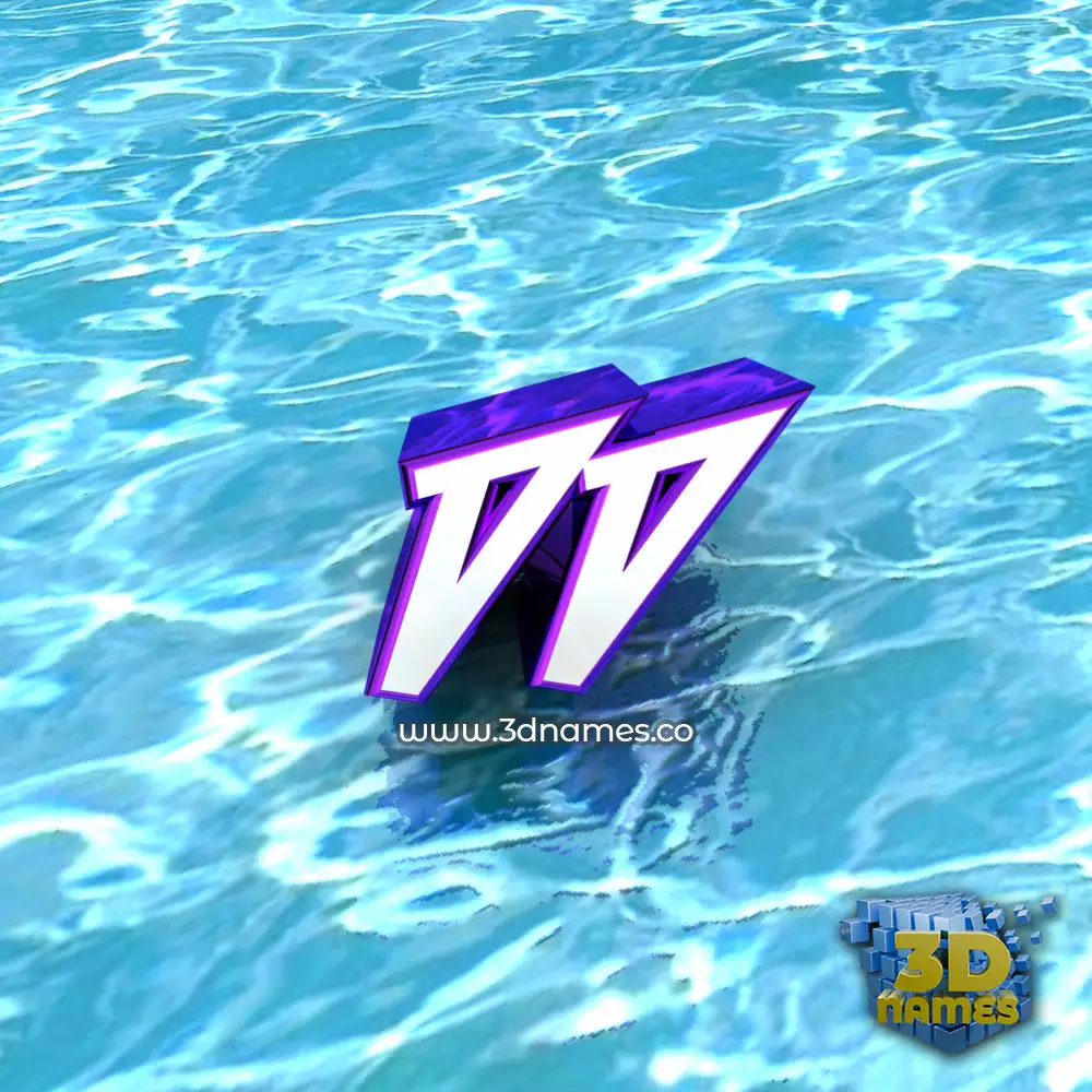dd in Water style - 3D name wallpaper