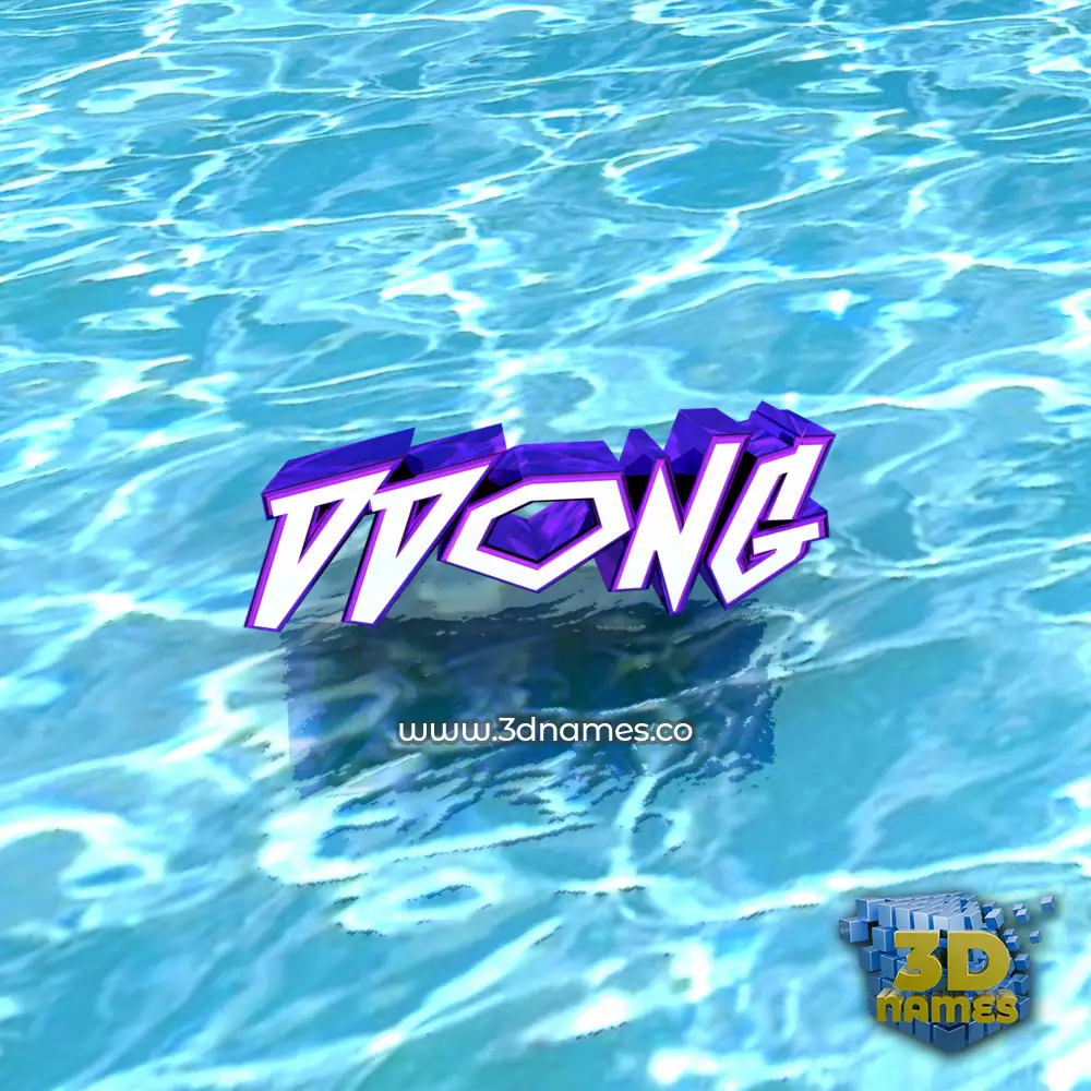 ddong in Water style - 3D name wallpaper