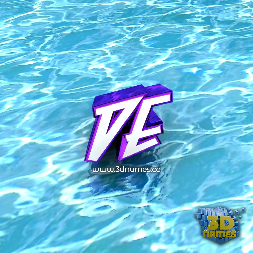 de in Water style - 3D name wallpaper