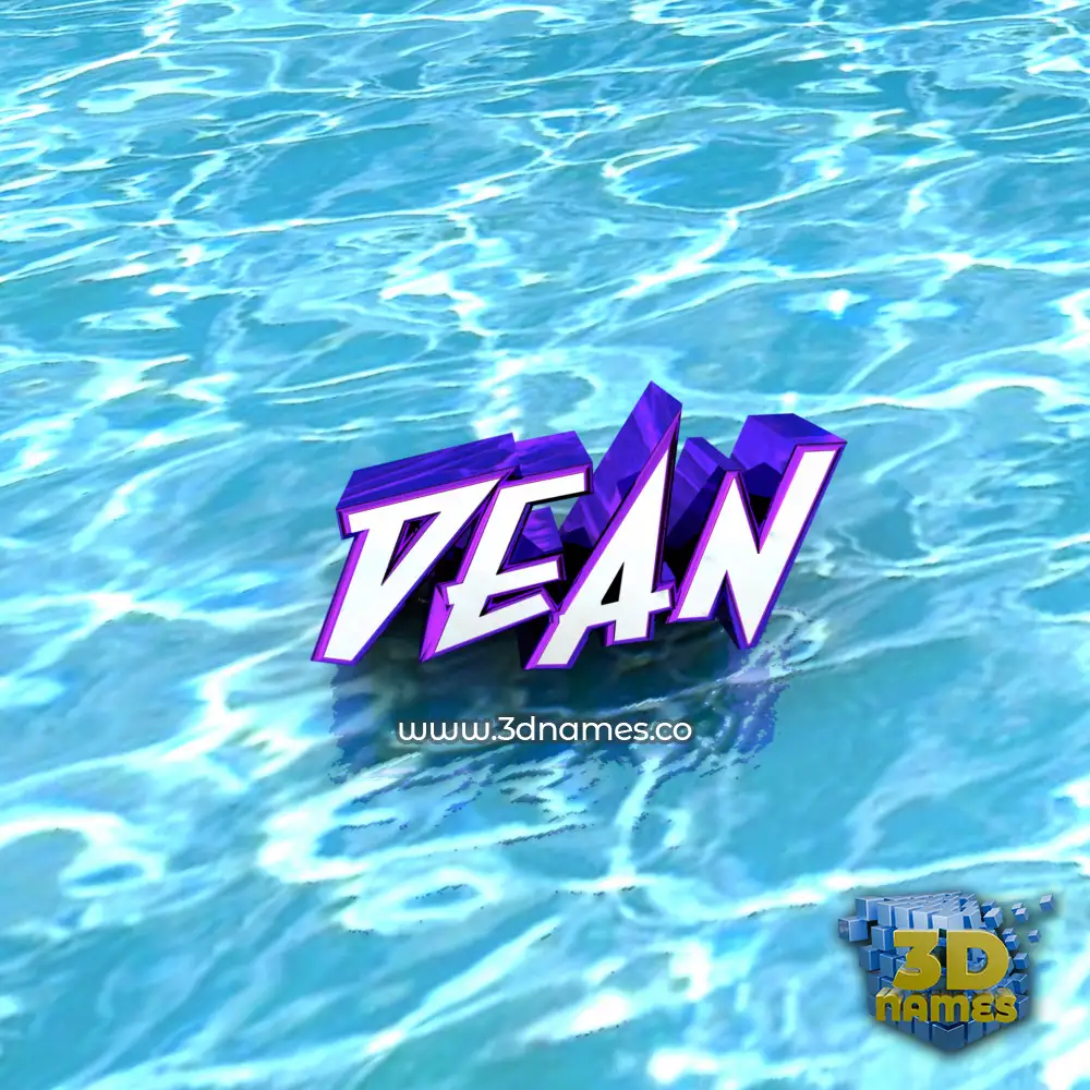 dean in Water style - 3D name wallpaper