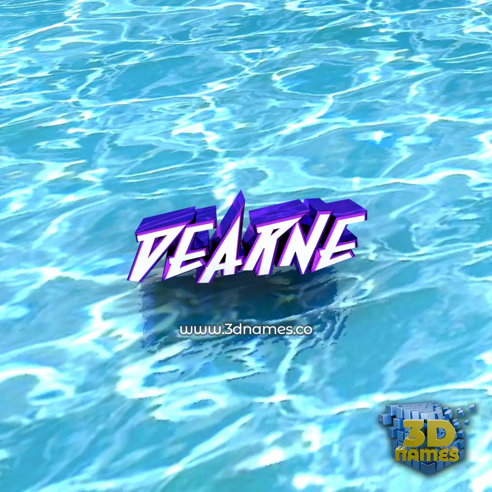 dearne in Water style - 3D name wallpaper