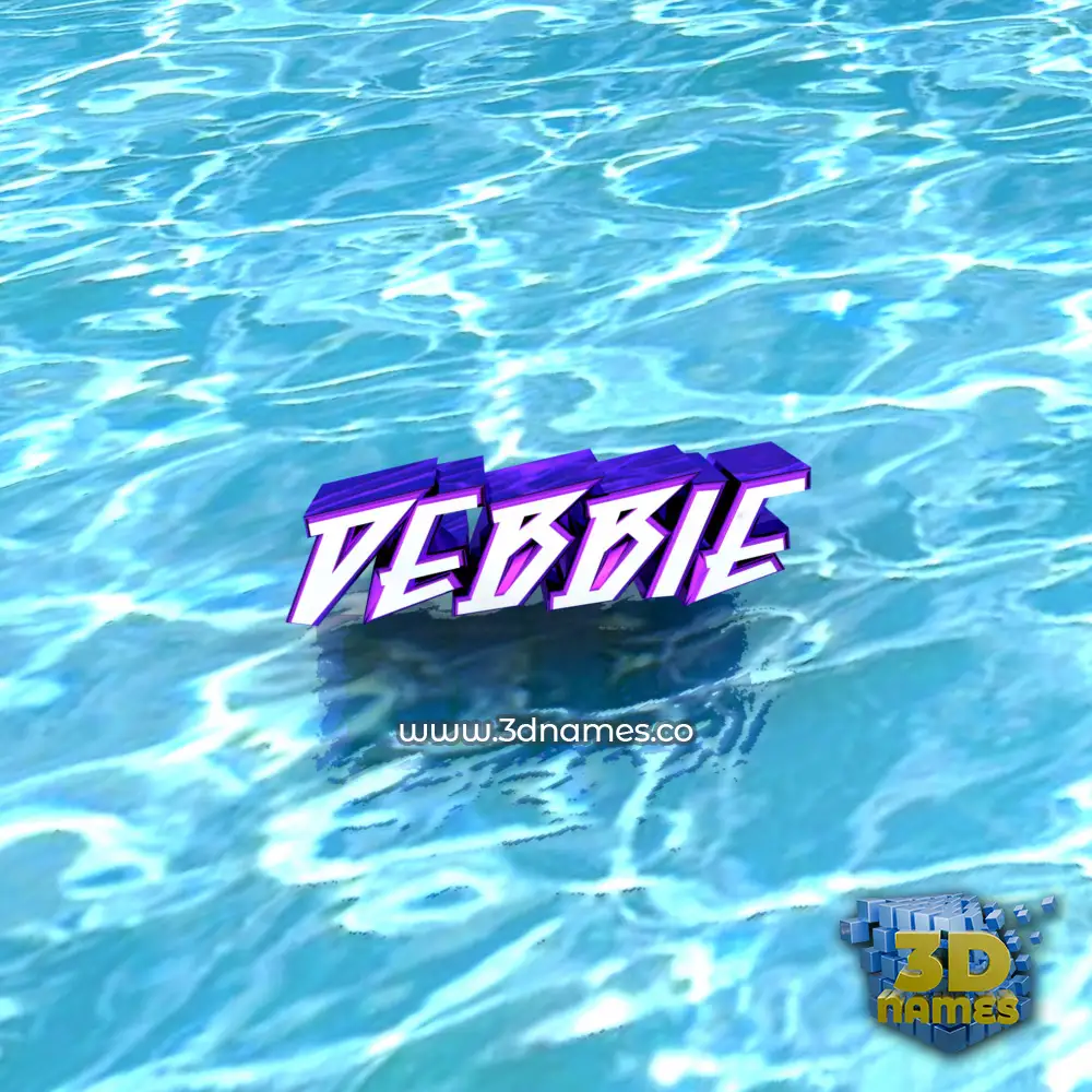 debbie in Water style - 3D name wallpaper