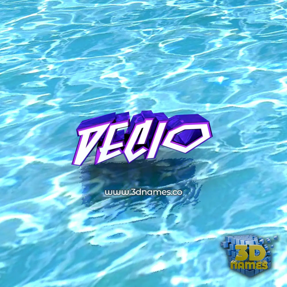decio in Water style - 3D name wallpaper