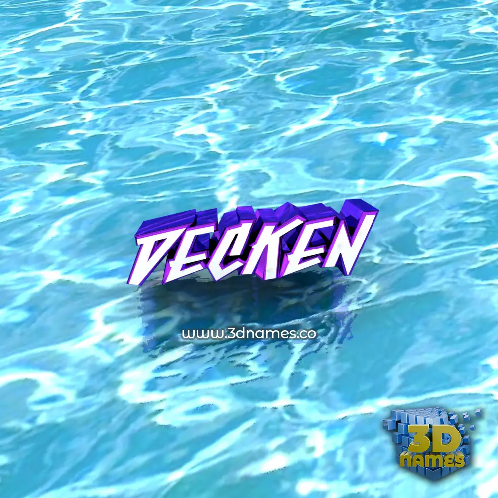 decken in Water style - 3D name wallpaper