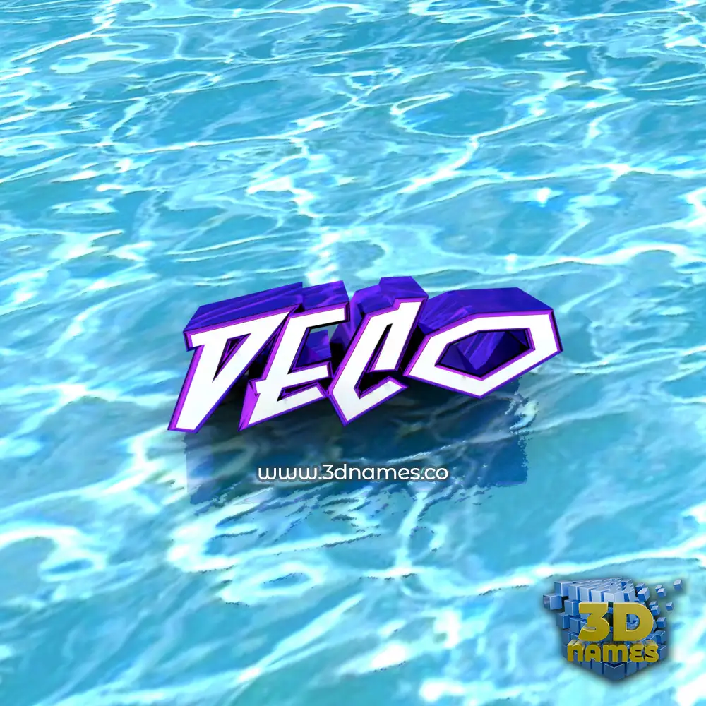 deco in Water style - 3D name wallpaper
