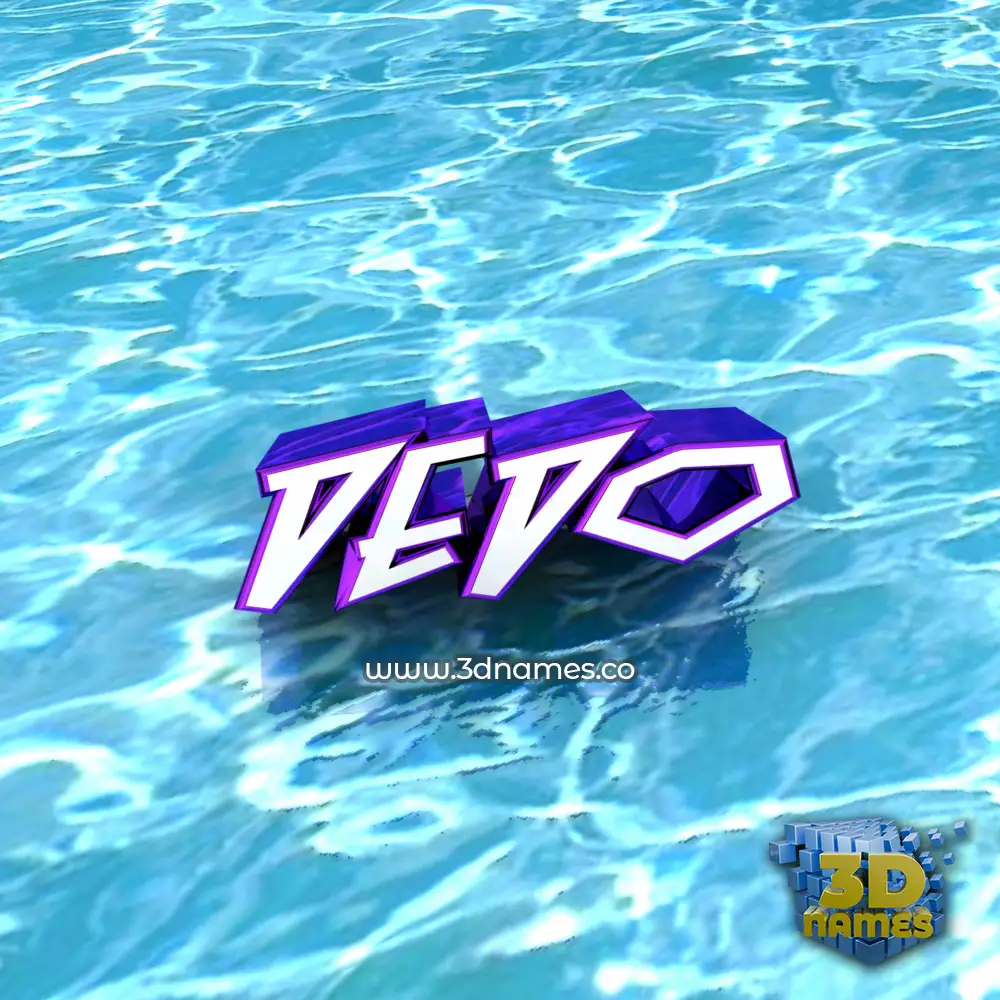 dedo in Water style - 3D name wallpaper