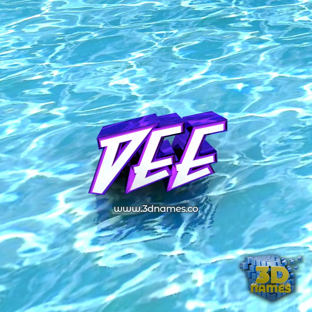 dee in Water style - 3D name wallpaper