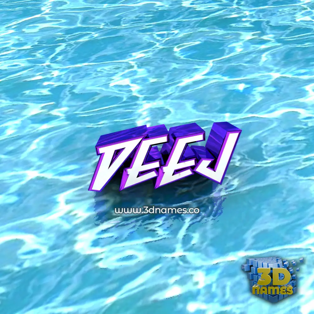 deej in Water style - 3D name wallpaper