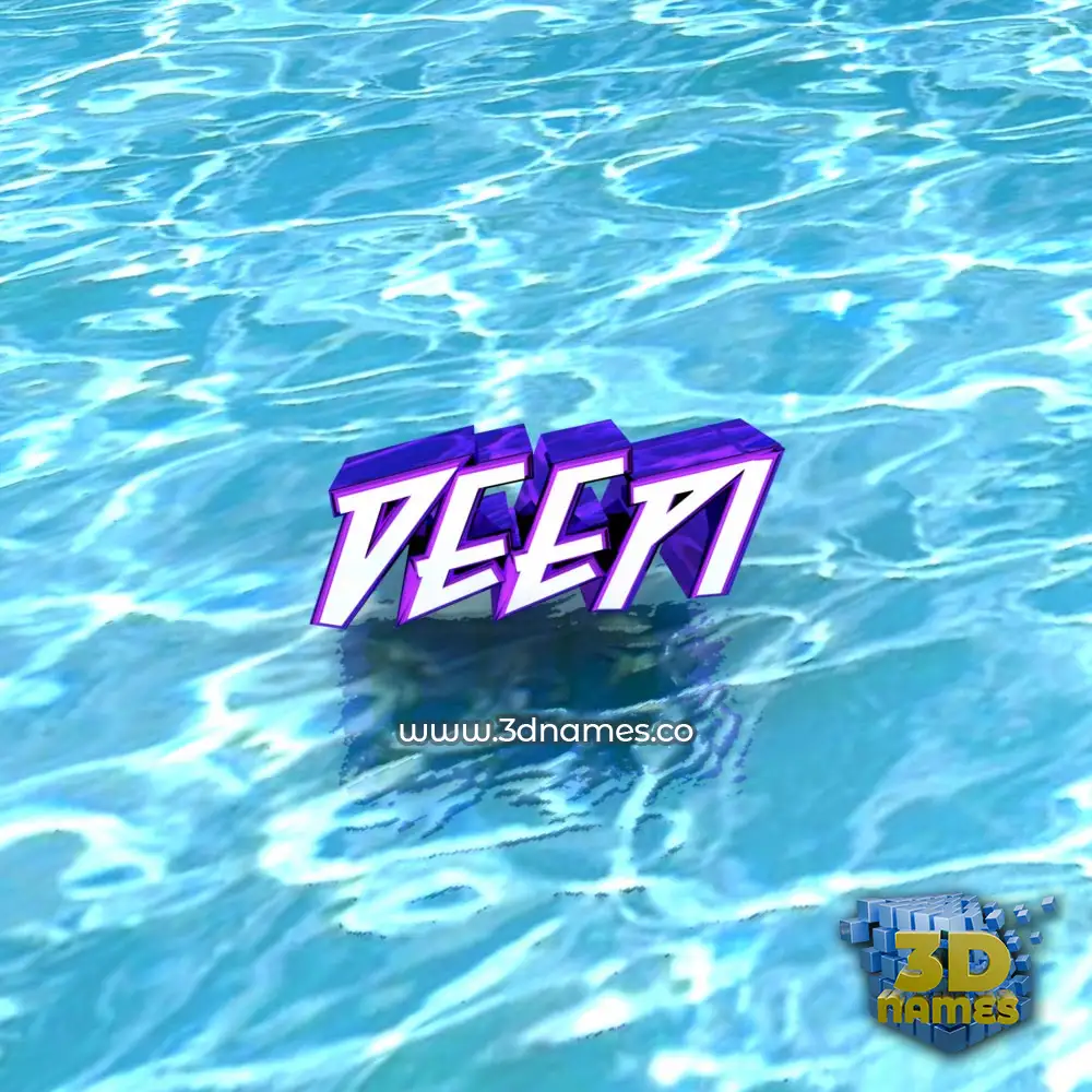 deepi in Water style - 3D name wallpaper