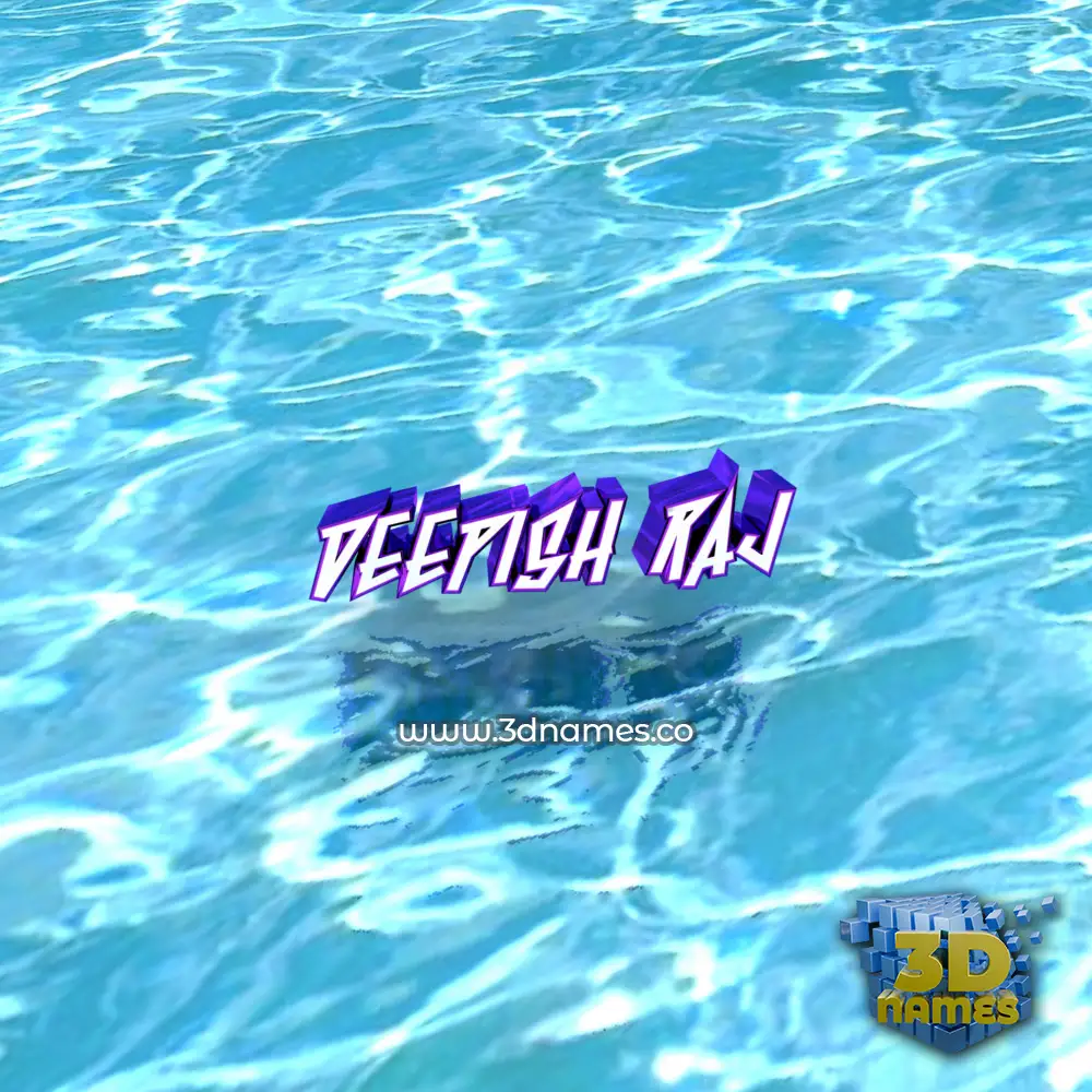 deepish raj in Water style - 3D name wallpaper