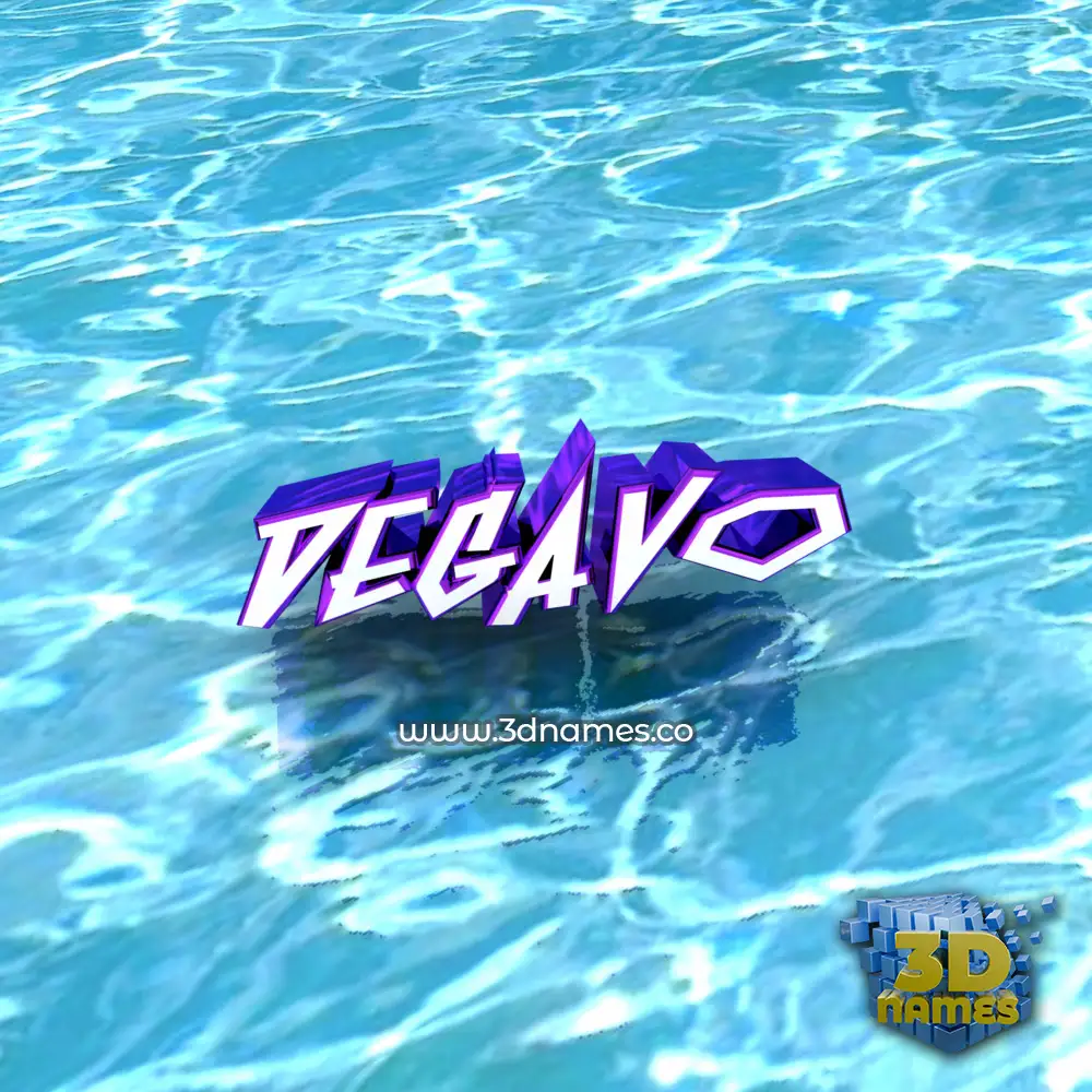 degavo in Water style - 3D name wallpaper