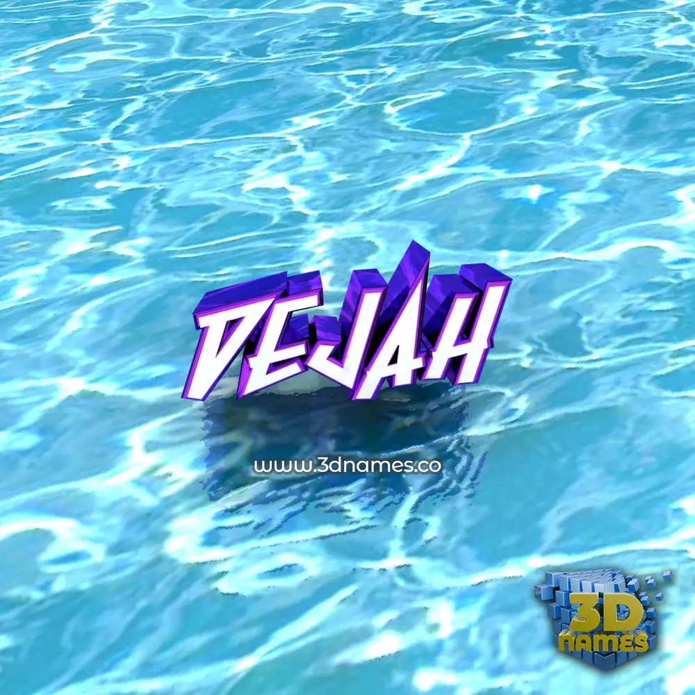 dejah in Water style - 3D name wallpaper