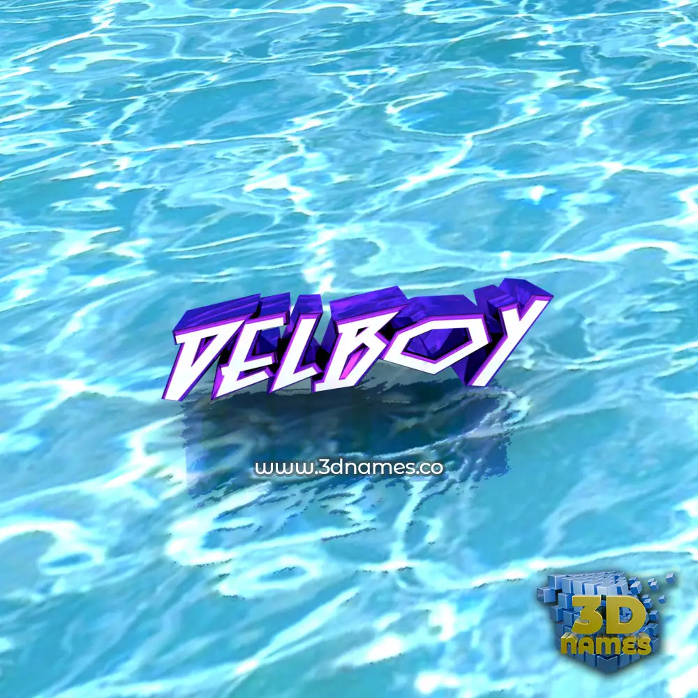 delboy in Water style - 3D name wallpaper
