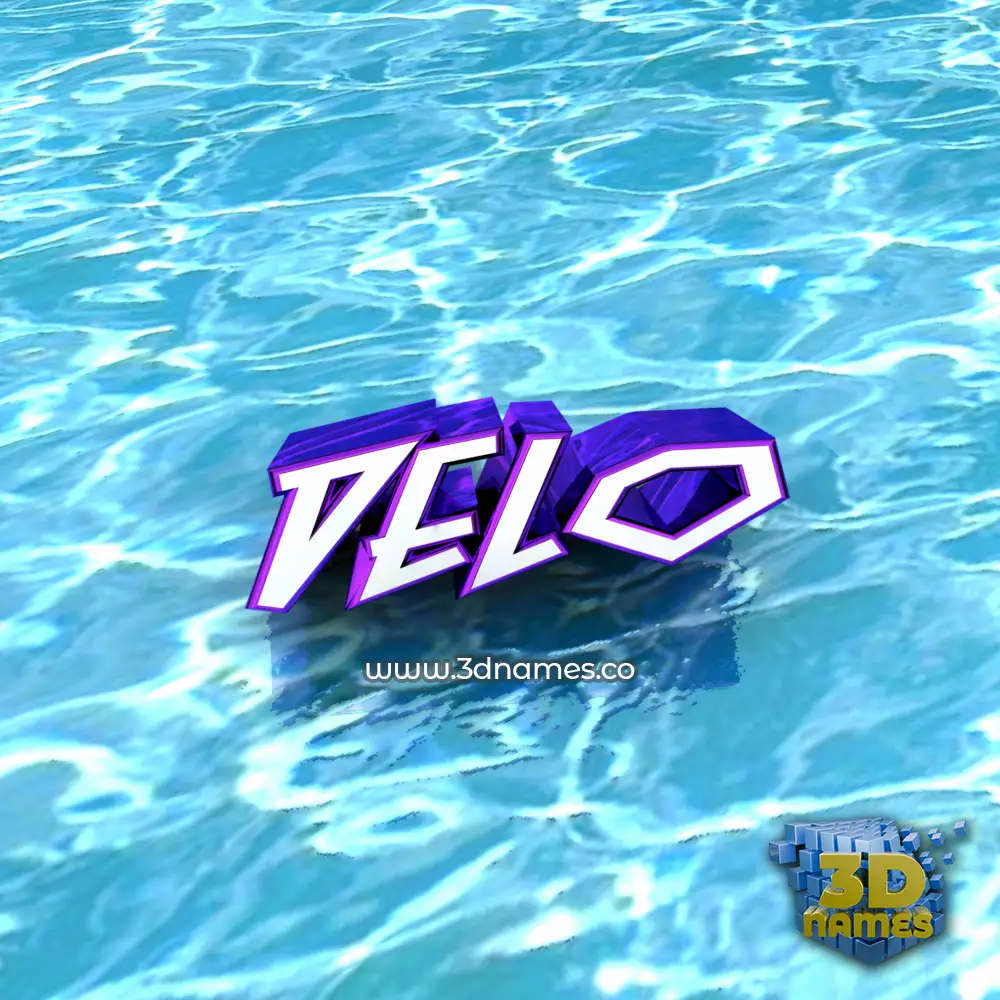 delo in Water style - 3D name wallpaper