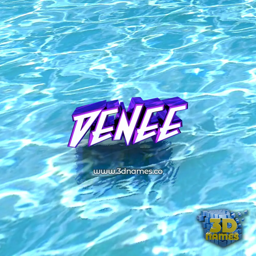 denee in Water style - 3D name wallpaper