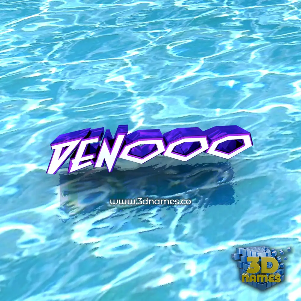 denooo in Water style - 3D name wallpaper