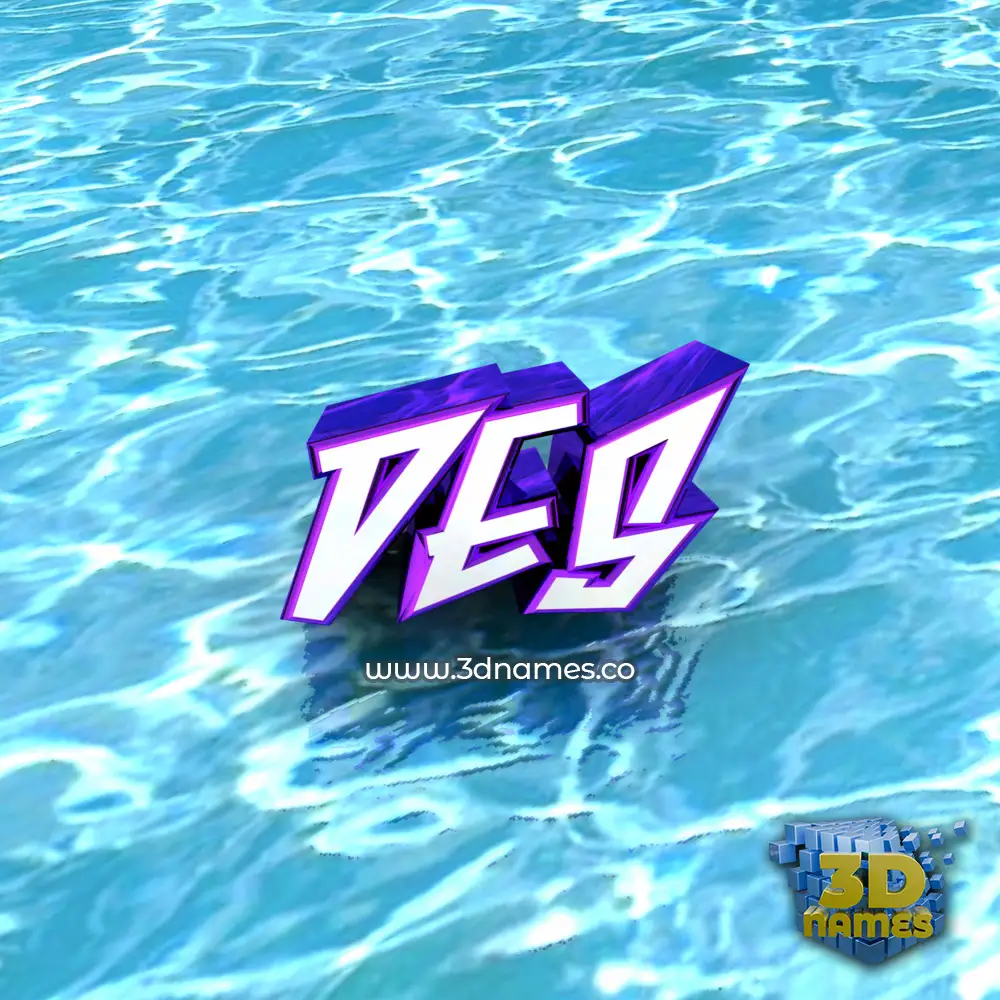 des in Water style - 3D name wallpaper