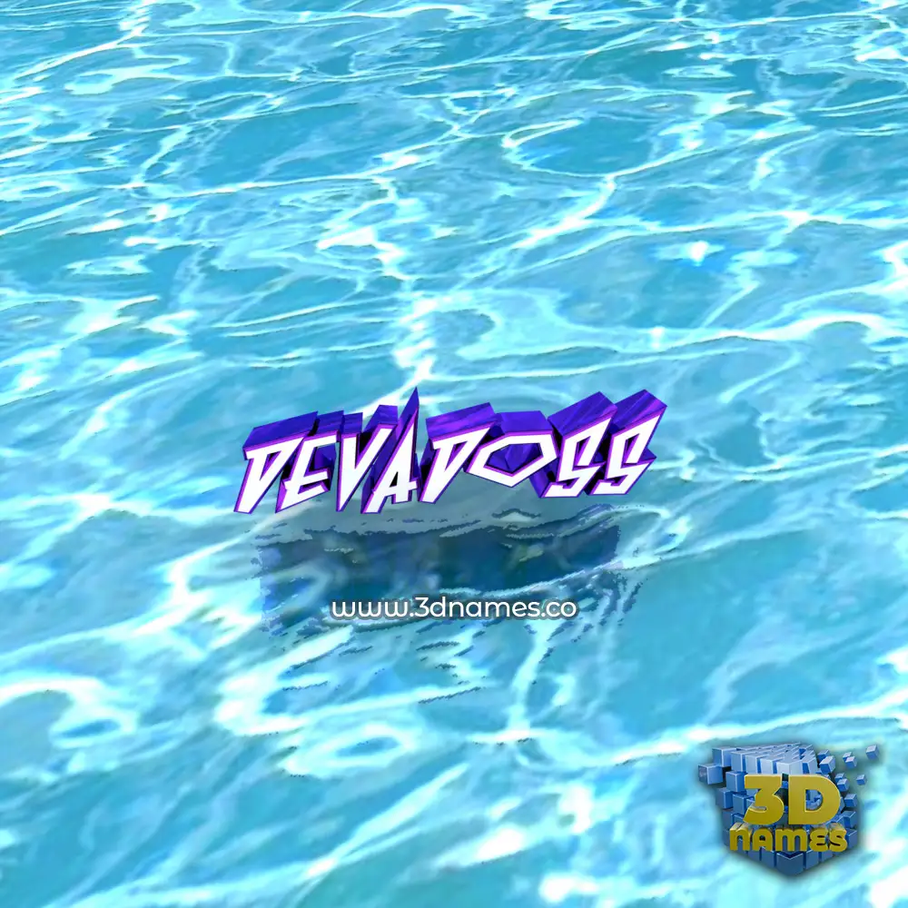 devadoss in Water style - 3D name wallpaper