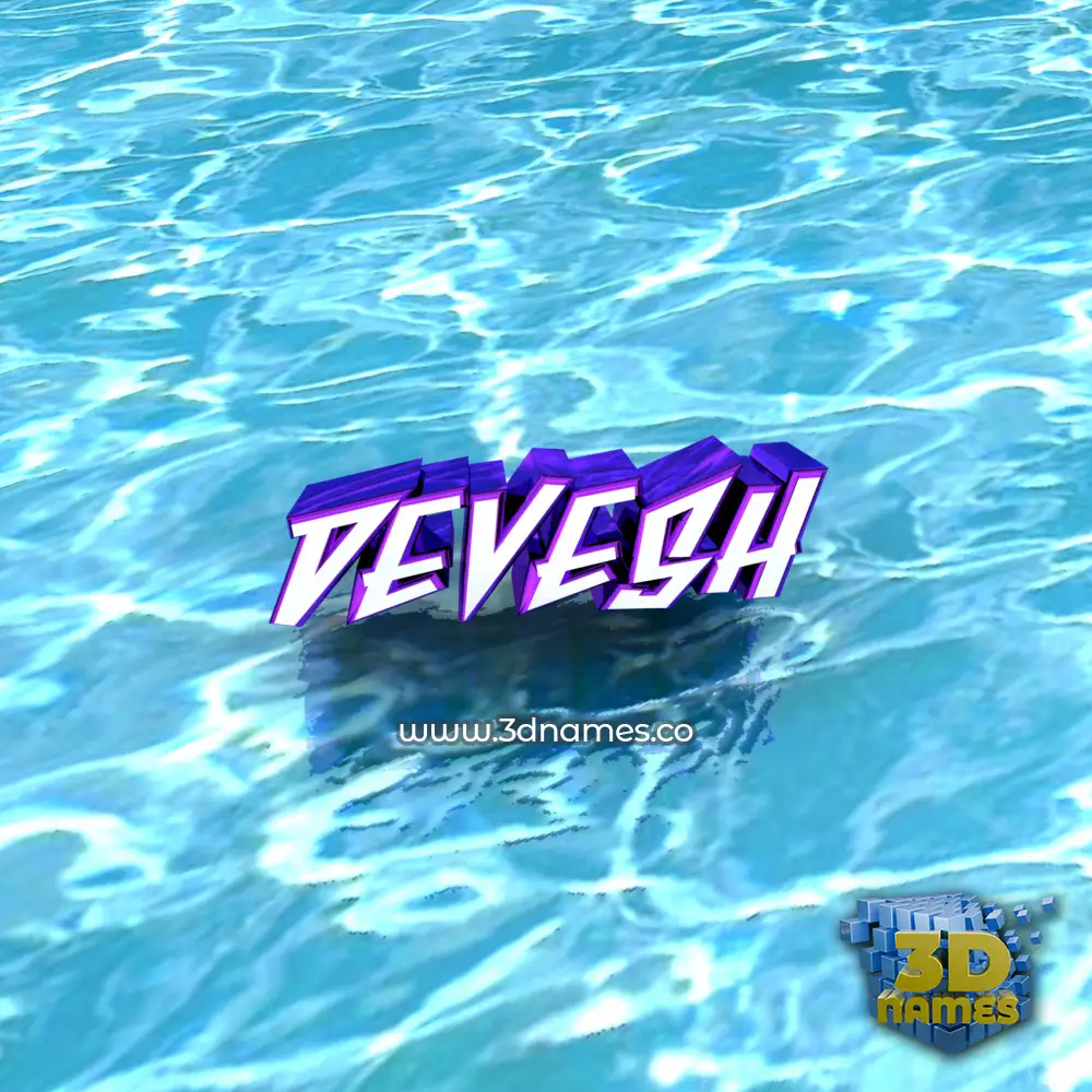 devesh in Water style - 3D name wallpaper