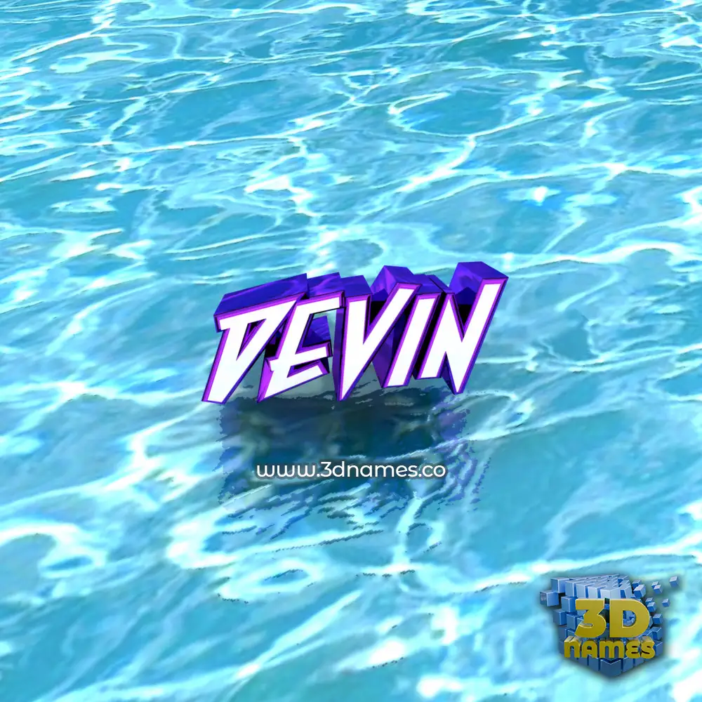 devin in Water style - 3D name wallpaper