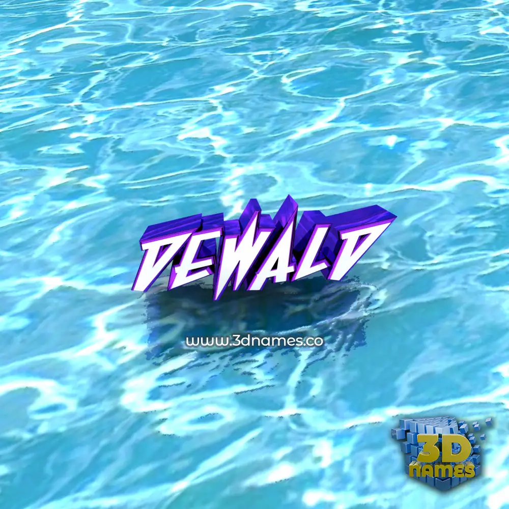 dewald in Water style - 3D name wallpaper