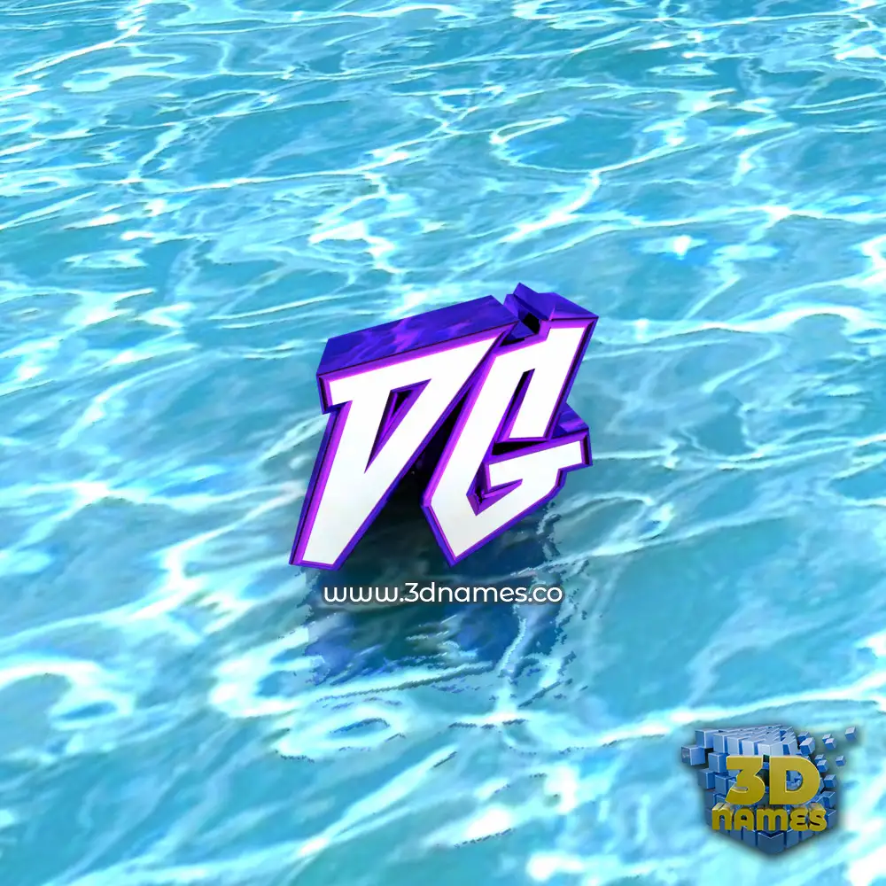 dg in Water style - 3D name wallpaper