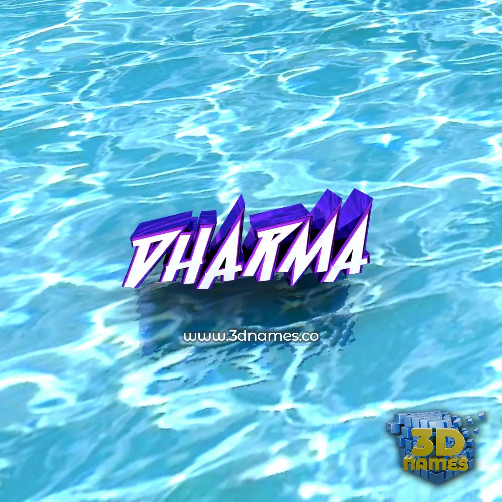 dharma in Water style - 3D name wallpaper