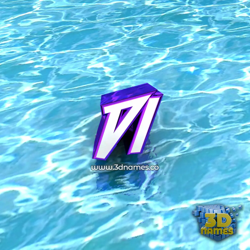 di in Water style - 3D name wallpaper