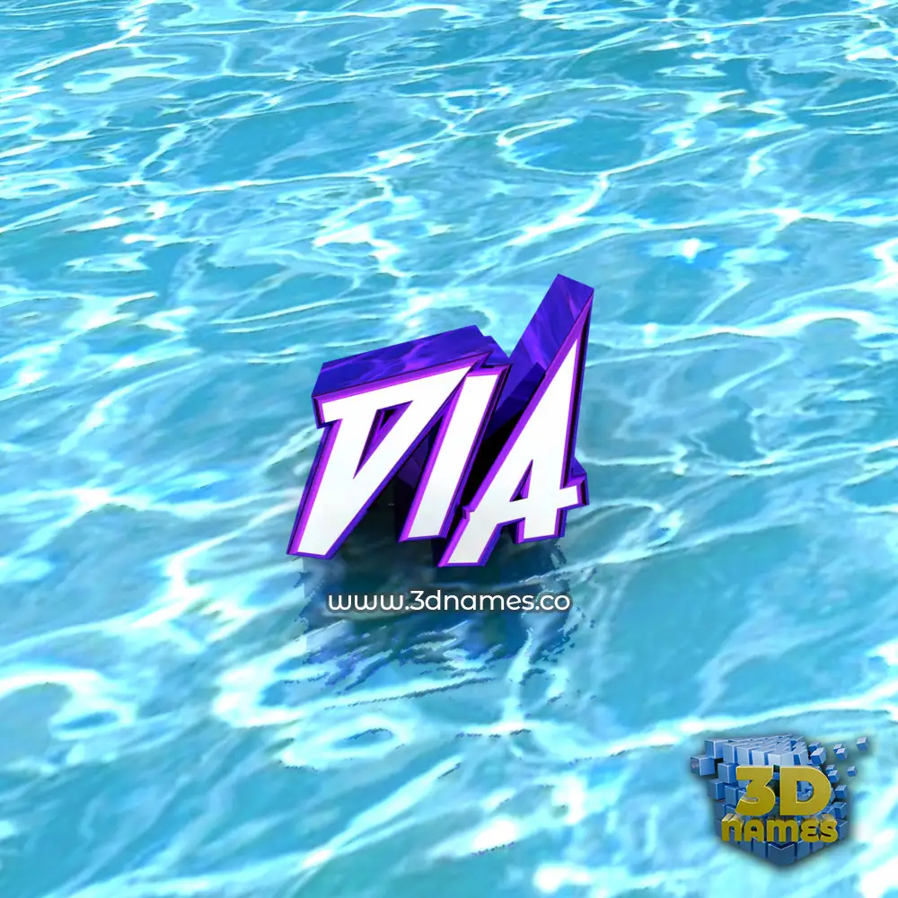 dia in Water style - 3D name wallpaper