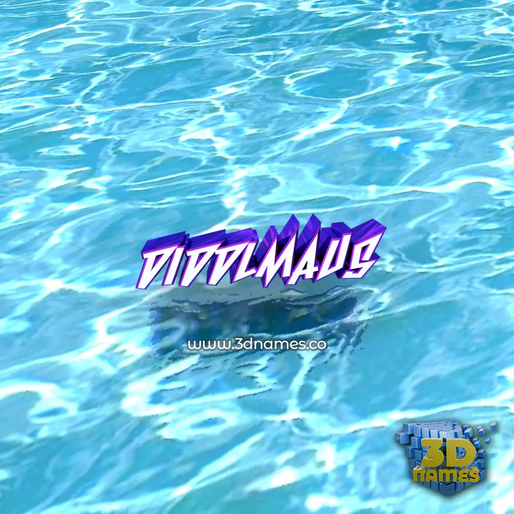 diddlmaus in Water style - 3D name wallpaper