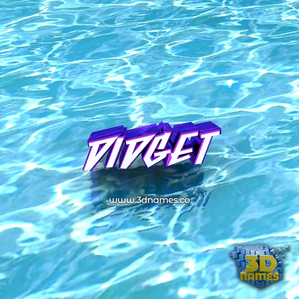 didget in Water style - 3D name wallpaper