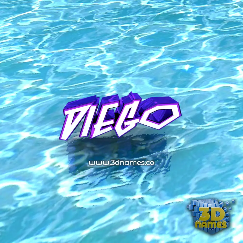 diego in Water style - 3D name wallpaper