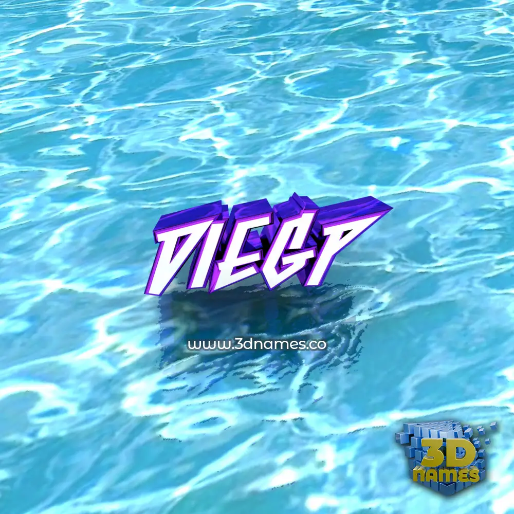 diegp in Water style - 3D name wallpaper