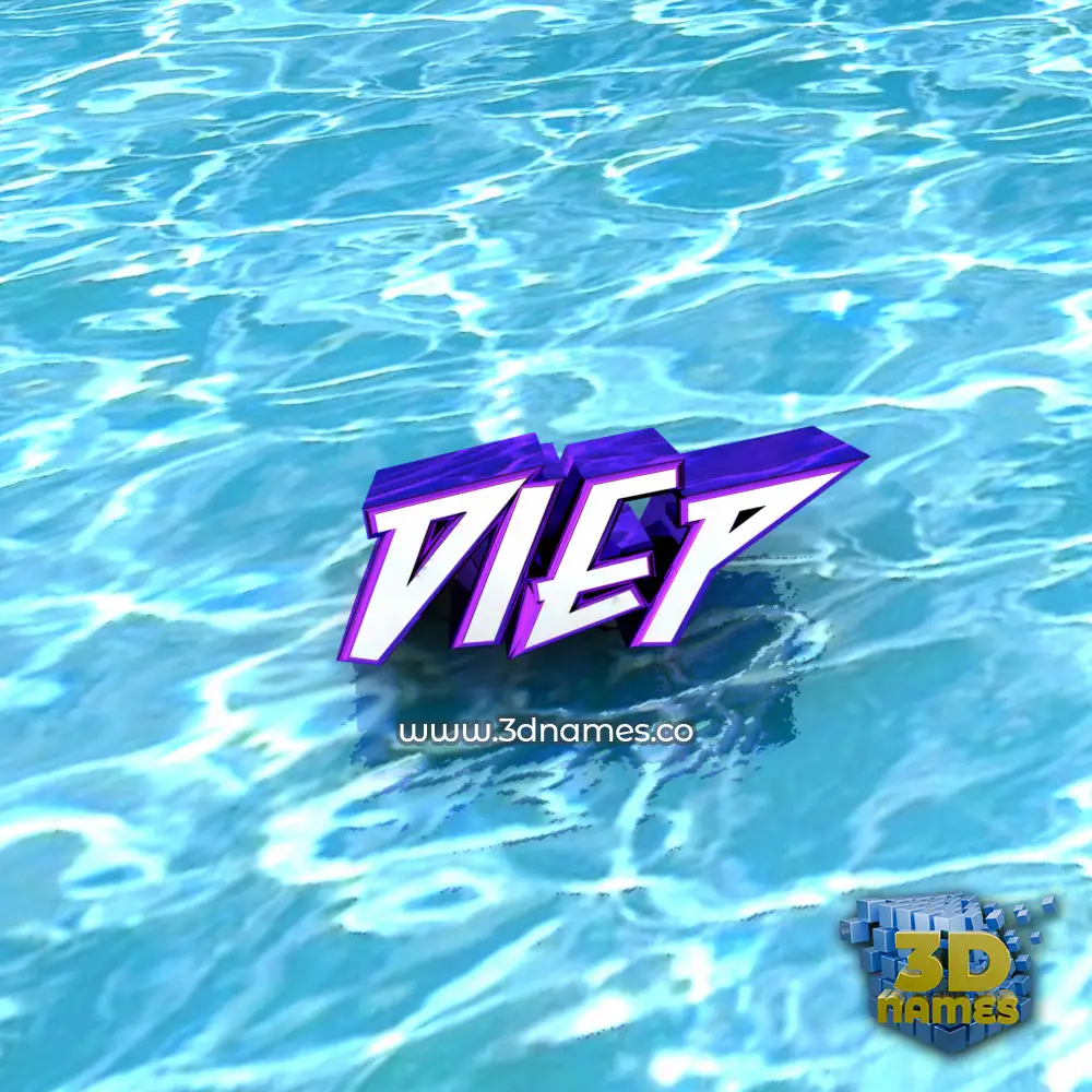 diep in Water style - 3D name wallpaper