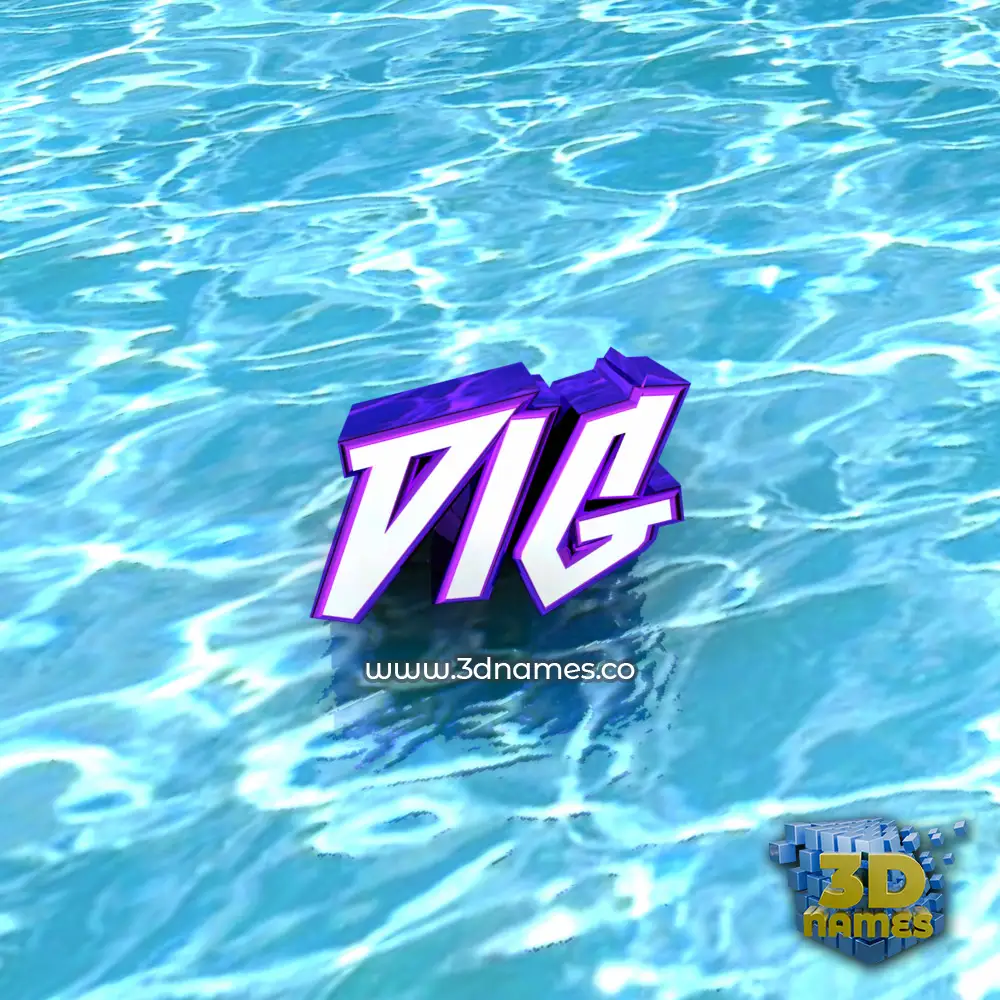 dig in Water style - 3D name wallpaper