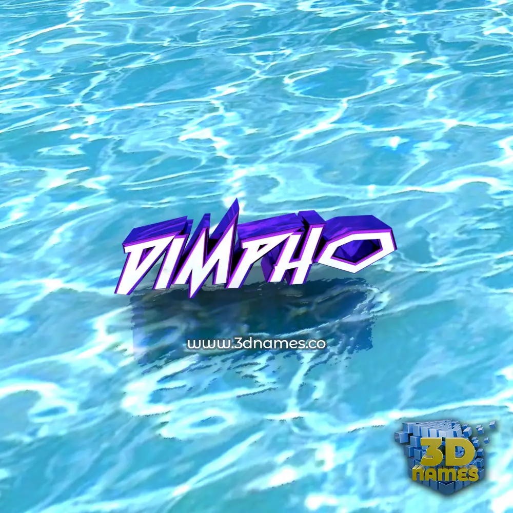 dimpho in Water style - 3D name wallpaper