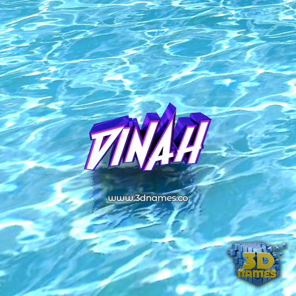 dinah in Water style - 3D name wallpaper