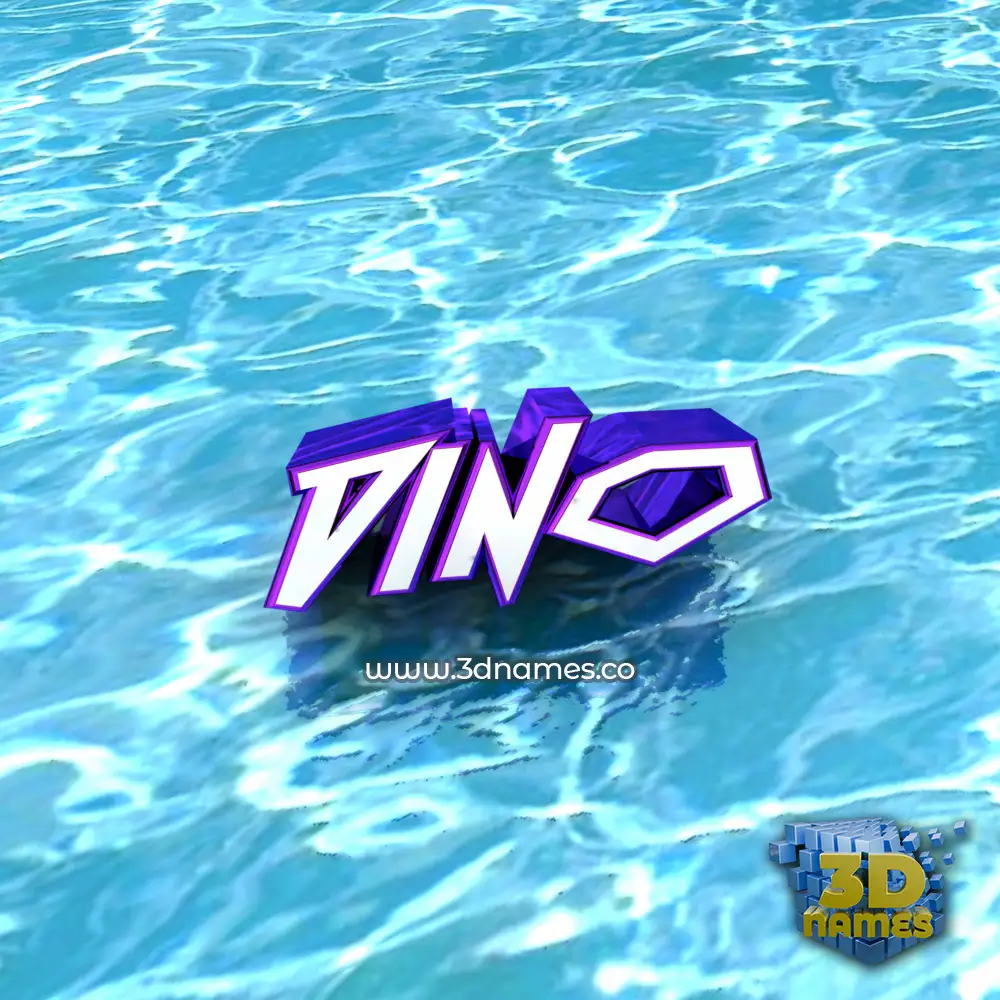 dino in Water style - 3D name wallpaper