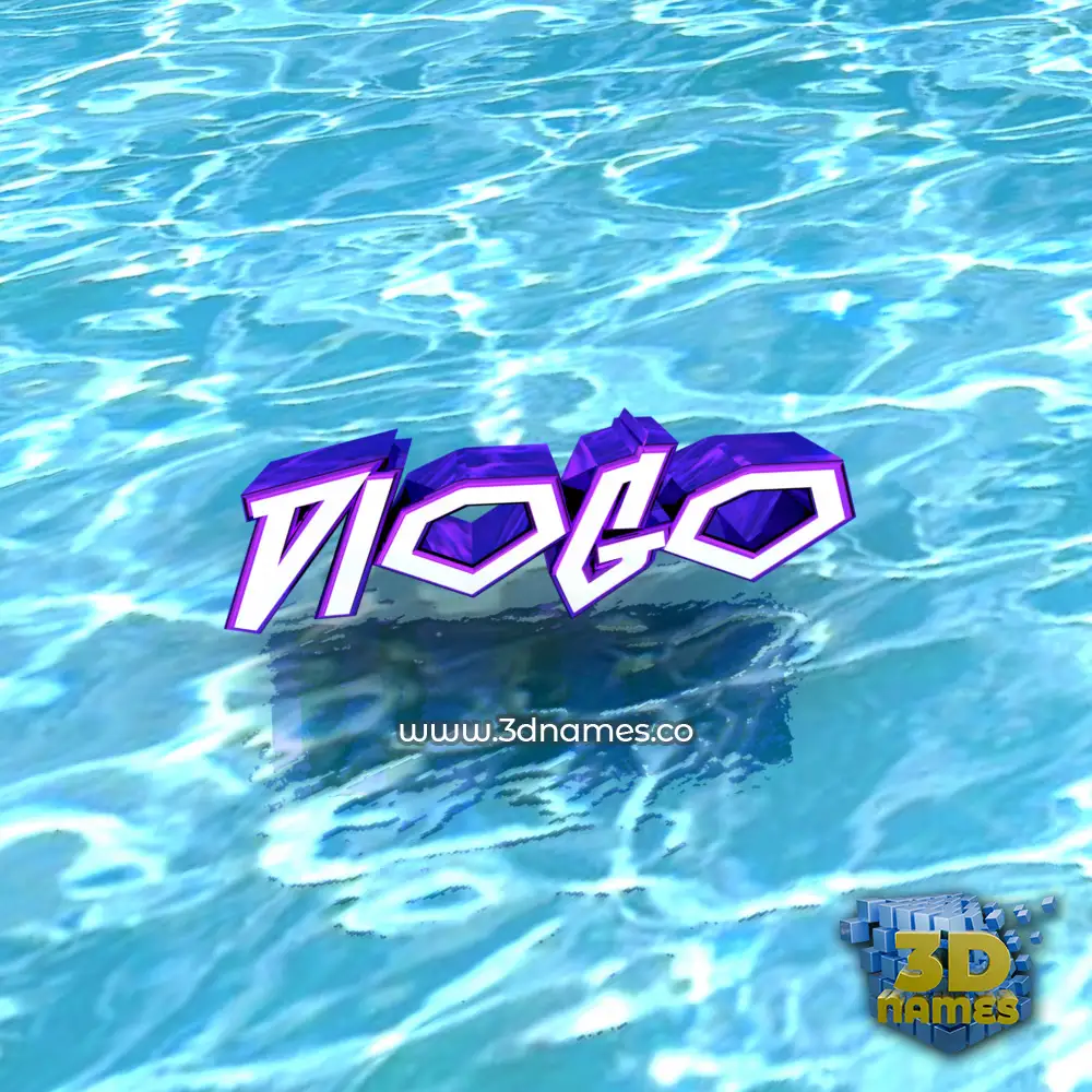 diogo in Water style - 3D name wallpaper