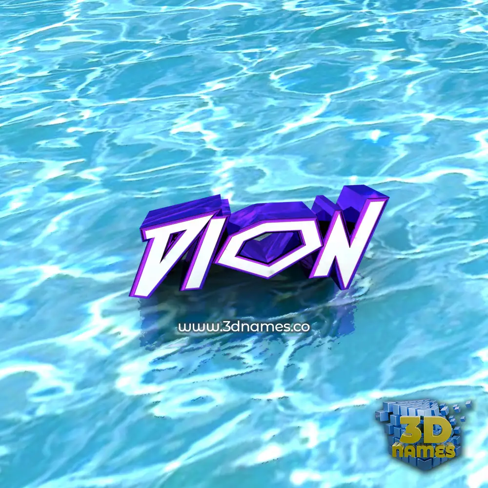 dion in Water style - 3D name wallpaper