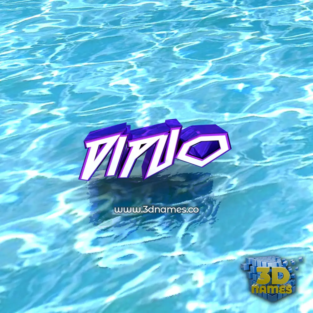 dipuo in Water style - 3D name wallpaper