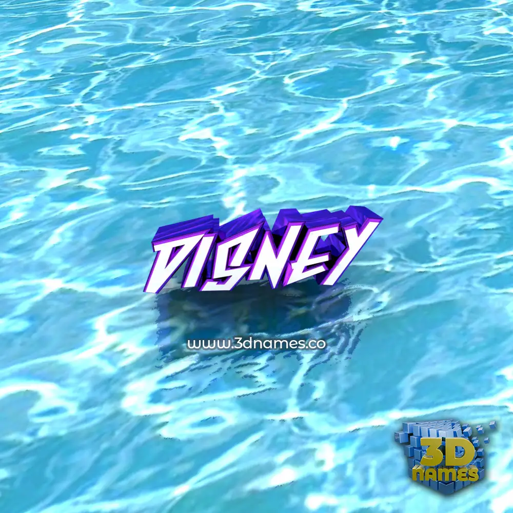 disney in Water style - 3D name wallpaper
