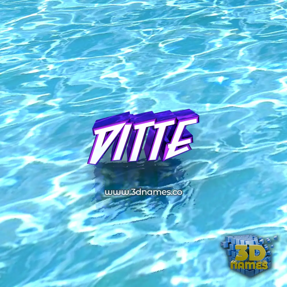ditte in Water style - 3D name wallpaper