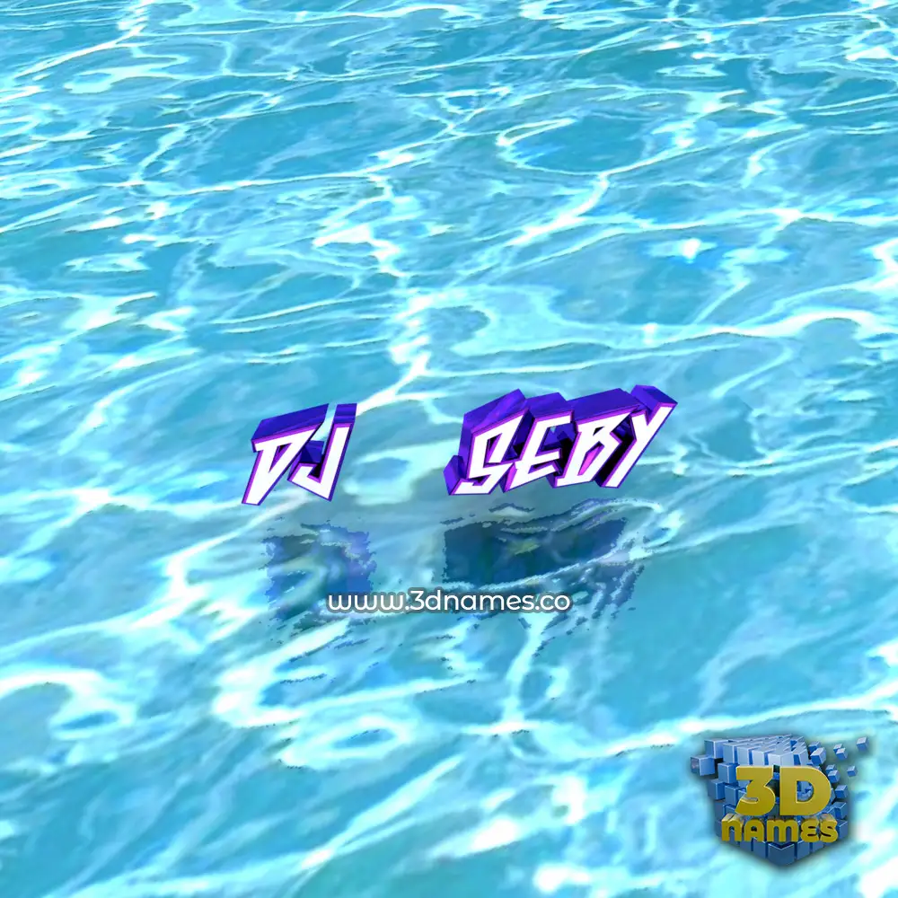 dj   seby in Water style - 3D name wallpaper