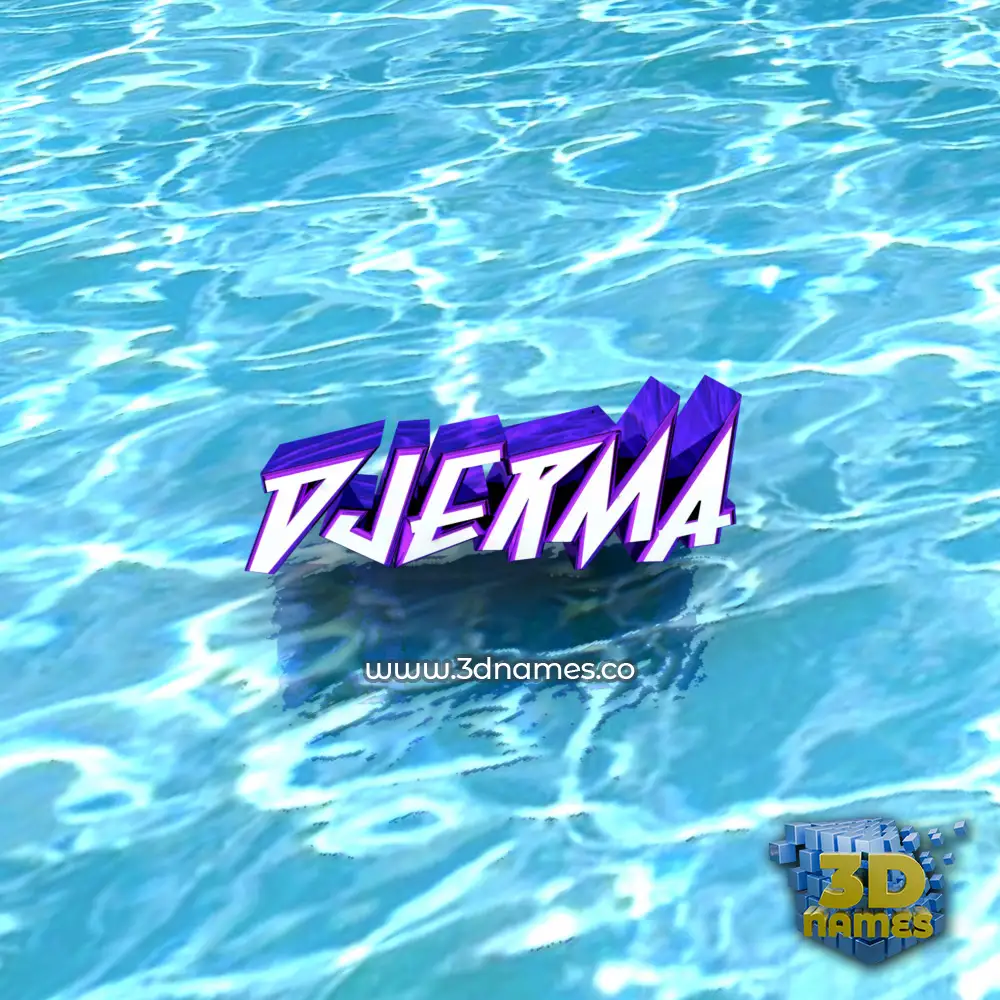djerma in Water style - 3D name wallpaper