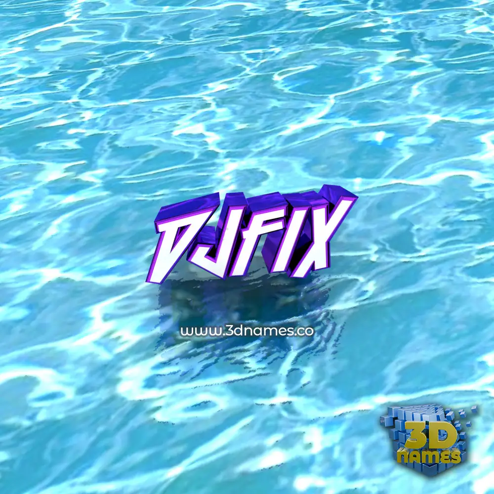 djfix in Water style - 3D name wallpaper