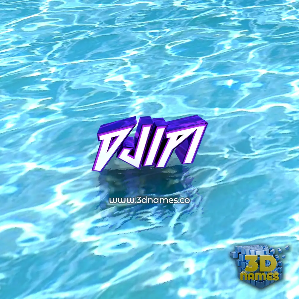 djipi in Water style - 3D name wallpaper