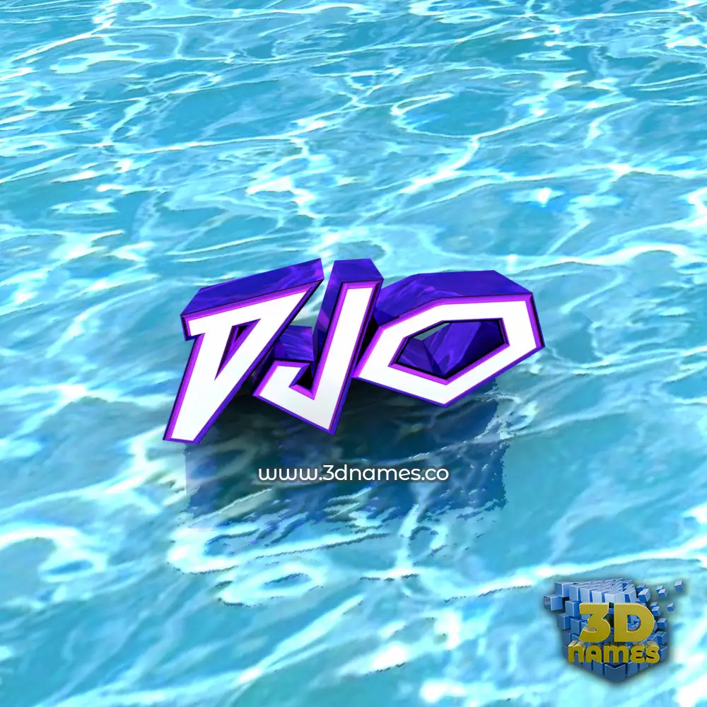 djo in Water style - 3D name wallpaper