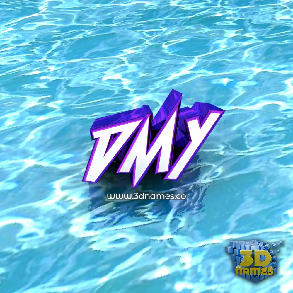 dmy in Water style - 3D name wallpaper